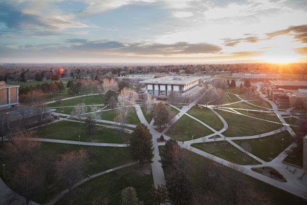 Aerial view of campus